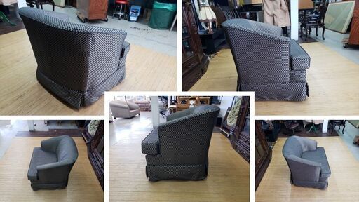 b71 展示品 イタリア製 ファブリック シングルソファ - 1人用ソファ 