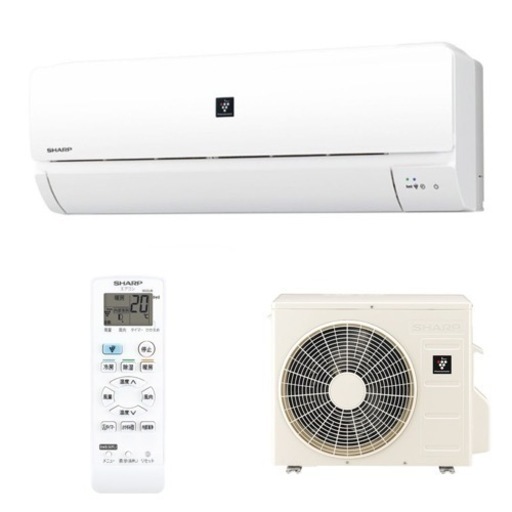【超美品‼️】シャープ 2021年製 ~9畳用エアコン スマホで遠隔操作 プラズマクラスター搭載 100V/2.2kw ホワイト♪