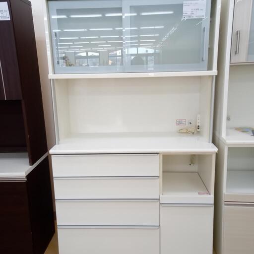 ★ジモティ割あり★ NITORI レンジボード 白 H200×D52.5×W120 クリーニング済み OJ3666
