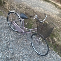 ママチャリ　学生自転車　薄ピンク