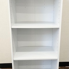 【中古品】3段 ホワイト 木製 カラーボックス 収納家具 キャビ...