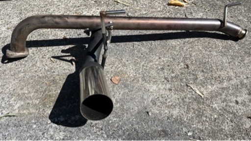 出口80パイ ワゴンR MH22S ワンオフ直管マフラー MARBLACK製