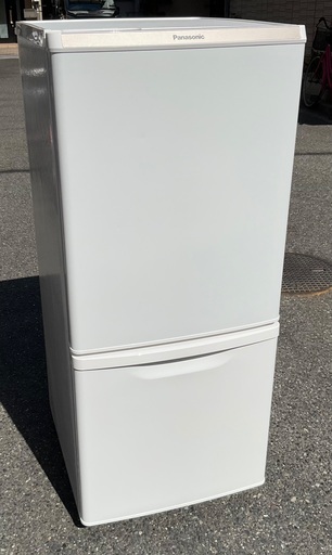 【RKGRE-289】特価！Panasonic/138L 2ドア冷凍冷蔵庫/NR-BW14DJ-W/中古品/2021年製/当社より近隣無料配達！