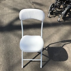 【中古品】白 折り畳み椅子