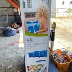 新品　インテックス　プール　カバー付　4.5m ×2.2m  大型