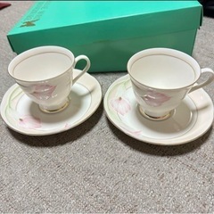 新品未使用　ハナエモリ　コーヒーカップ＆ソーサー　2客セット