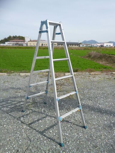 引取り限定・福岡県/アルインコ　伸縮脚付はしご兼用脚立/PRE-180F(D)/中古品・本体のみ・現状渡し②