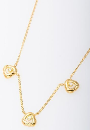 K18 ダイヤモンド ステーションネックレス 品番n22-216