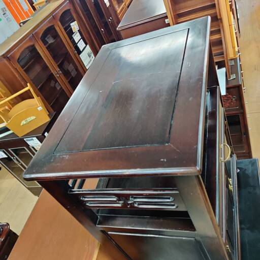 愛品倶楽部柏店】コンパクトサイズ引出付き飾り棚 唐木材 棚、シェルフ