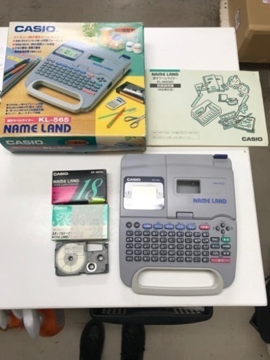 2402-896 CASIO 漢字ラベルライター NAMELAND KL-565 50音配列 通電確認済み 取説あり 電池付属してません カートリッジピンク・白セット 中古