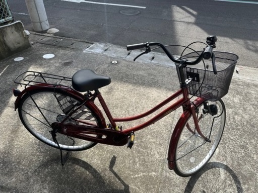 【未使用品】自転車（ママチャリ・赤色）