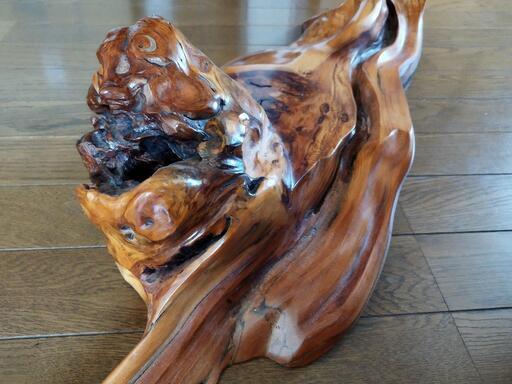 屋久杉 置物 台 希少品 希少品】屋久杉 木製フラワースタンド 自然な形状