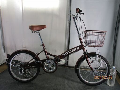 D345　★10000円★　折りたたみ中古自転車【20インチ ブラウン 】