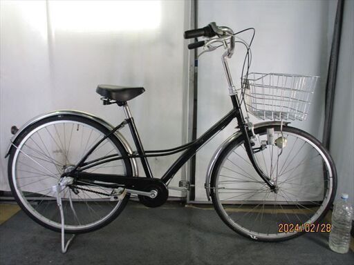D348　★限定特価★ 中古自転車 【　26インチ　黒ママチャリ　3段　 】