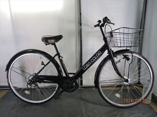 D352　★限定特価★ 中古自転車 【　27インチ　軽快車　黒　6段　LEDオートライト 】