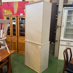 【愛品館八千代店】ニトリ　2枚扉食器棚　アルミナ2