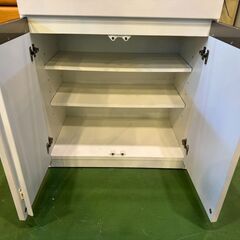 【愛品館八千代店】ニトリ　2枚扉食器棚　アルミナ2