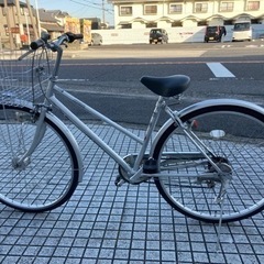 【27インチ自転車】6段変速　LEDオートライト付　前後タイヤ新品❗️若林自転車　浜大津店　SALE中❗️
