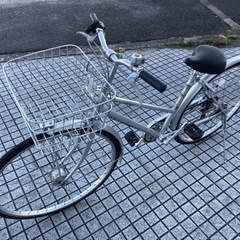 【27インチ自転車】6段変速　LEDオートライト付　前後タイヤ新品❗️若林自転車　浜大津店　SALE中❗️