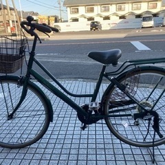 【26インチ自転車】美品❗️6段変速、LEDオートライト付　チェーン新品❗️若林自転車　浜大津店　SALE中❗️