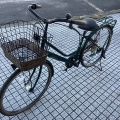 【26インチ自転車】美品❗️6段変速、LEDオートライト付　チェーン新品❗️若林自転車　浜大津店　SALE中❗️