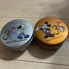 ディズニー35周年ミッキー　缶2個