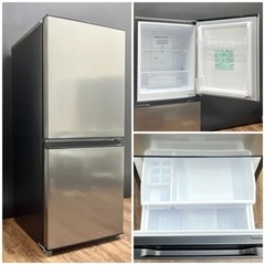 ○美品/2022年製■135L 冷凍冷蔵庫 2ドア シルバー ア...