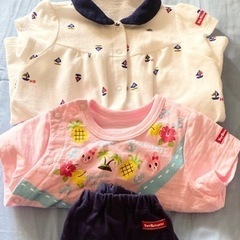 子供用品 キッズ用品 子供服 ミキホウス　ワンピース70  3点セット