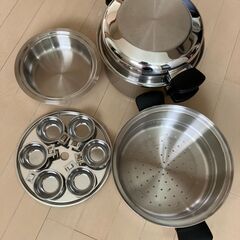 アムウェイ Amway　クィーンクックウェア クィーン21ピースセット　DVD＆レシピブック付き　無水　鍋　フライパン　時短　節約　ヘルシー