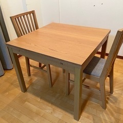 【3/19直接引取限定】IKEA 伸縮ダイニングテーブルと椅子