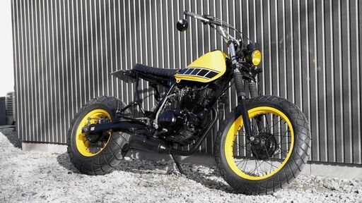 TW200　カスタム スクランブラー インターカラー　神戸市北区から！　動画画像あり!　現車確認歓迎！　　カフェレーサー クラブマン