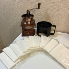 3点セット コーヒーミル & フィルター 110枚 & ドリッパー