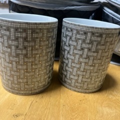 美品　HERMES エルメス モザイクヴァンキャトル マグカップ プラチナ
