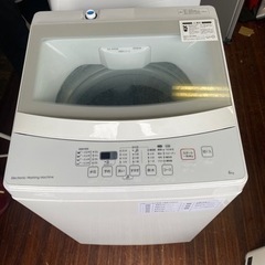 福岡市内配送設置無料　2020年式　ニトリ6kg中古全自動洗濯機　NTR60