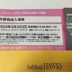 お話し中)3/3(日) ソフトバンクホークス　オープン戦チ...