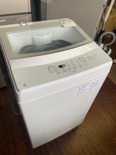 福岡市内配送設置無料　2021年式　ニトリ　NTR60 6kg全自動洗濯機(ホワイト)