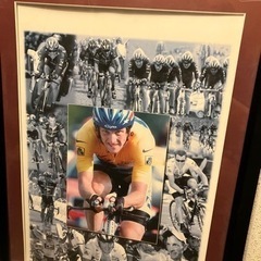 【ネット決済・配送可】自転車レースのアームストロング選手のポスター