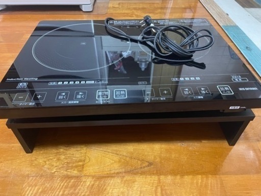【大幅値下げ】アイリスオーヤマ　2口IHクッキングヒーター＋スタンド