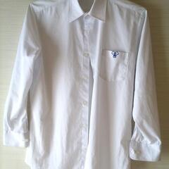 横須賀工業高校 ワイシャツ長袖 175cm 白★校章入り 形状安全