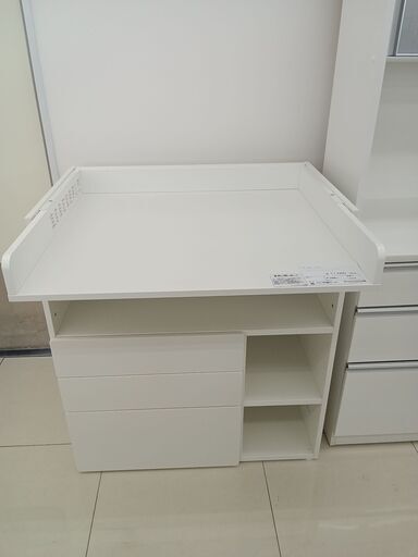 ★ジモティ割あり★ IKEA ベビー台 ホワイト H99.5×D79×W90 クリーニング済み HJ2356