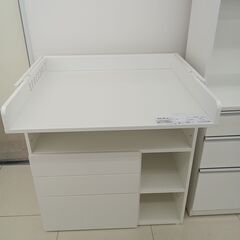 ★ジモティ割あり★ IKEA ベビー台 ホワイト H99.5×D...