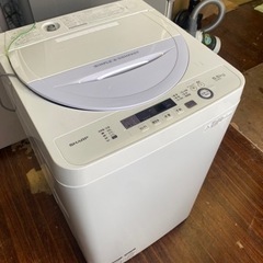 北九州市内配送無料　保証付き　シャープ 全自動洗濯機 5.5kg バイオレット ES-GE5A-V