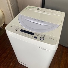 北九州市内配送無料　保証付き　シャープ 全自動洗濯機 5.5kg バイオレット ES-GE5A-V
