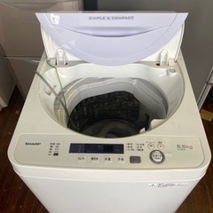 北九州市内配送無料　保証付き　シャープ 全自動洗濯機 5.5kg バイオレット ES-GE5A-V