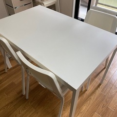 【受付終了】IKEA ダイニングテーブルセット チェア6脚
