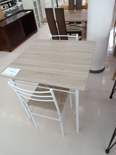 ★ジモティ割あり★  ダイニングセット ホワイト×ホワイトベージュ W75×D75×H74 クリーニング済み TC1840