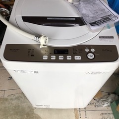 取引決定】2020年製 SHARP シャープ 全自動洗濯機 6kg ES-GE6D-T