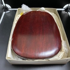 骨董品の特選麻子 三辺花硯 楕円 吋（存在感がありながら邪魔にならない）