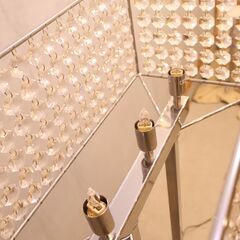 IDC OTSUKA(大塚家具)のSAN-5000/SCH/3F フロアスタンドです。イタリア製ハンドメイドのエレガントなスタンドライト。クリスタルビーズが輝き、空間を華やかに♪