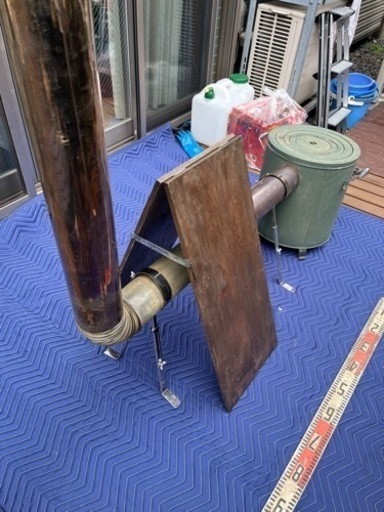 【お譲り先決まりました】ホンマ製作所 クッキングストーブ　（ケース、煙突、煙突支え、テント用板付） お譲り先決まりました】ホンマ製作所 クッキングストーブ （ケース